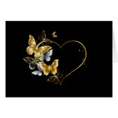Heart with Golden Butterflies (Front Horizontal)