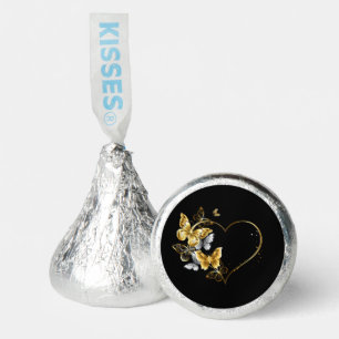 Heart with Golden Butterflies Hershey®'s Kisses®