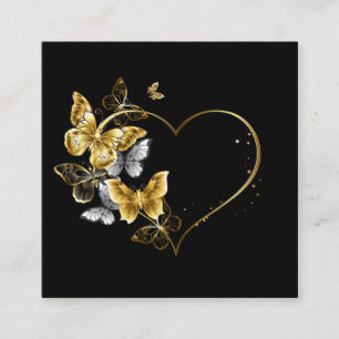 Heart with Golden Butterflies Referral Card