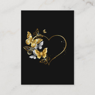 Heart with Golden Butterflies Referral Card