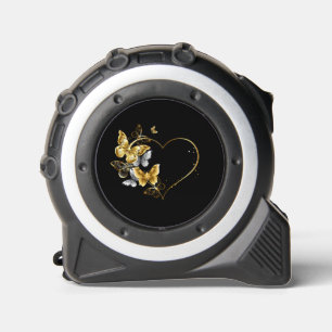 Heart with Golden Butterflies Tape Measure