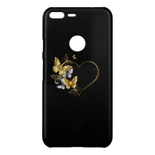 Heart with Golden Butterflies Uncommon Google Pixel XL Case