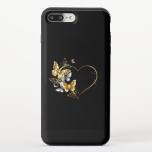 Heart with Golden Butterflies iPhone 8/7 Plus Slider Case
