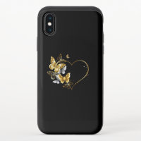 Heart with Golden Butterflies