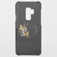 Heart with Golden Butterflies