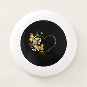 Heart with Golden Butterflies Wham-O Frisbee