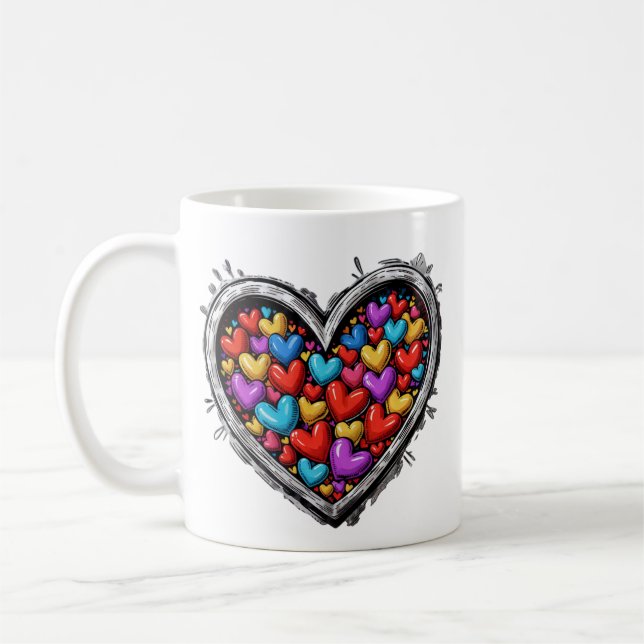 Heart with Hearts  Coffee Mug (Left)