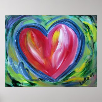 Heart with Hope Painting Art Poster Prints