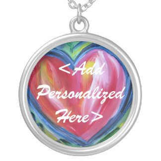 Heart with Hope Personalized Silver Necklace