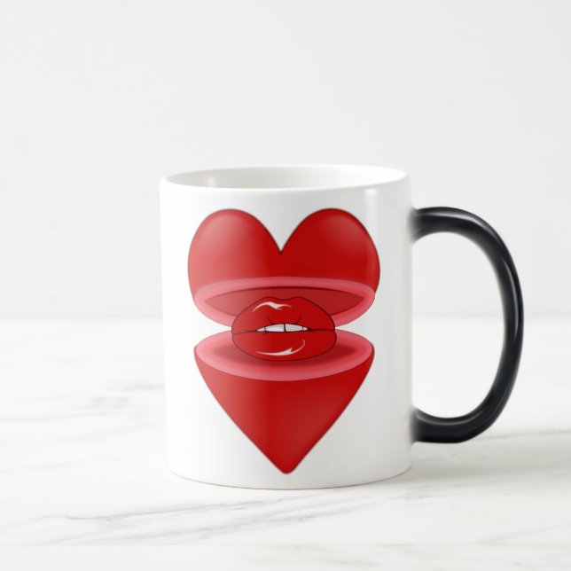 Heart with Lips Color Morph Mug (Right)