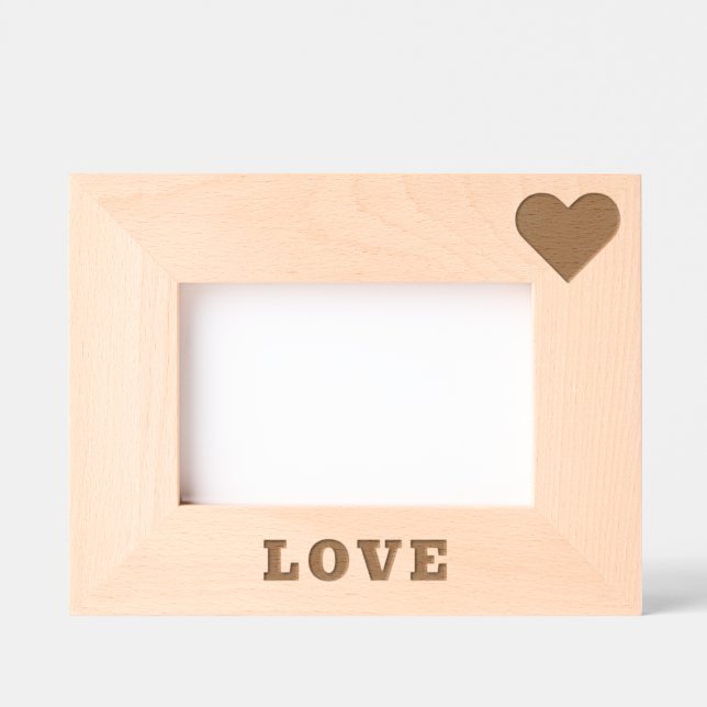 Heart with Love Text Your Gift Etched Frames (Front)