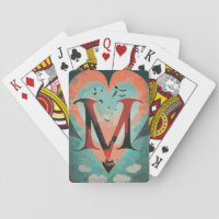 Heart with M Playing Cards