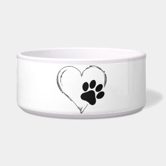Heart with paw - Napf Bowl