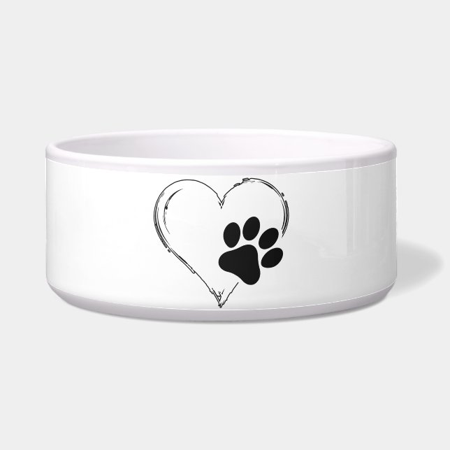 Heart with paw - Napf Bowl (Front)