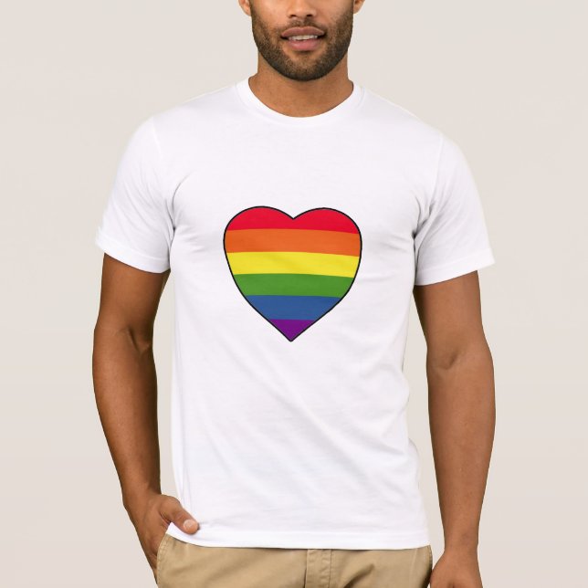 Heart with Rainbow Colors T-Shirt (Front)