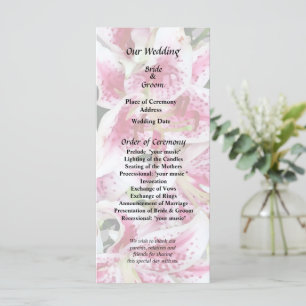 Heart With Stargazer Lilies Program