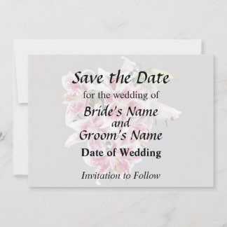 Heart With Stargazer Lilies Save The Date