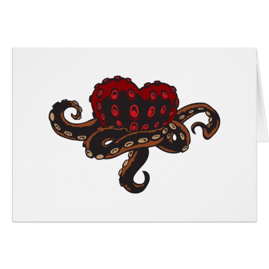 Heart with Tentacles Cards (Front Horizontal)