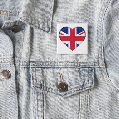 Heart with The Union Jack Button