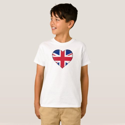 Heart with The Union Jack T_Shirt