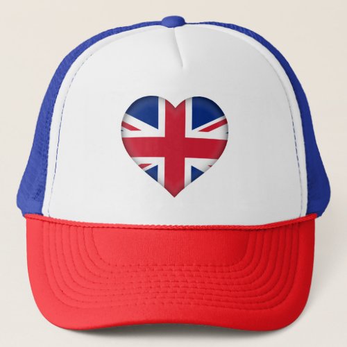 Heart with The Union Jack Trucker Hat