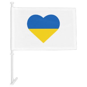 Heart with Ukrainian Flag Colors Blue & Yellow