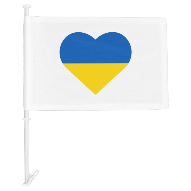 Heart with Ukrainian Flag Colors Blue & Yellow (Front)