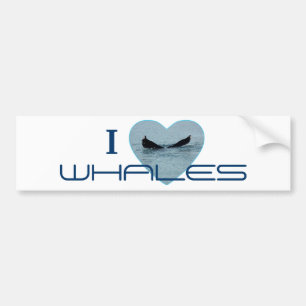 Heart with Whale Tail Photo Bumper Sticker