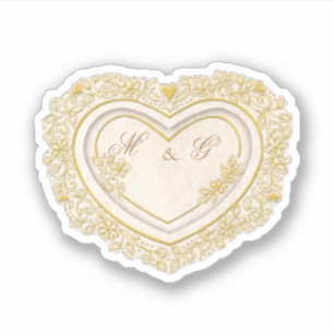 Heart with your letters sticker