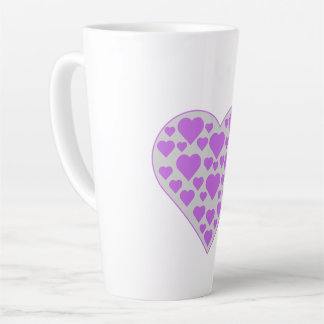 Heart Within a Heart – Cute Romantic Design Latte Mug