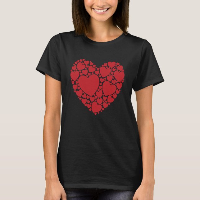 Heart Word Cloud Valentine's Day Love T-Shirt (Front)