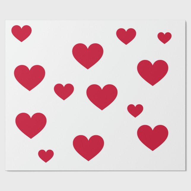 Heart wrapper wrapping paper (Flat)