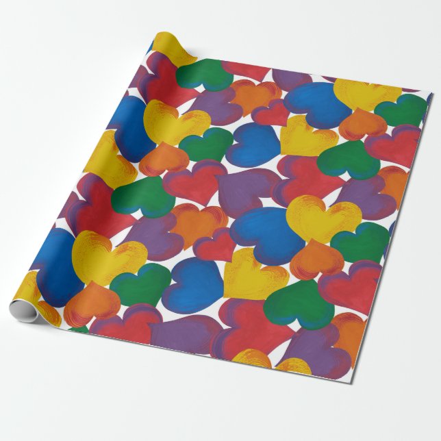 Heart Wrapping Paper (Unrolled)