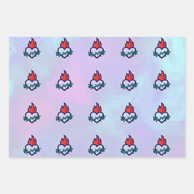 Heart Wrapping Paper Sheets (Front)