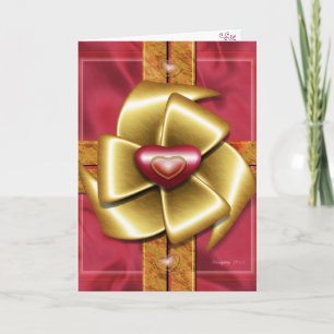 Heart Wrapping Valentine Holiday Card
