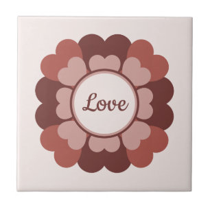Heart Wreath Ceramic Tile