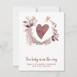 Heart Wreath Pregnancy Announcement