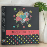 Heart Yarn Polka Dot Crochet Projects  3 Ring Binder<br><div class="desc">A cute heart-shaped yarn design with crochet hooks,  notions and polka dots!</div>