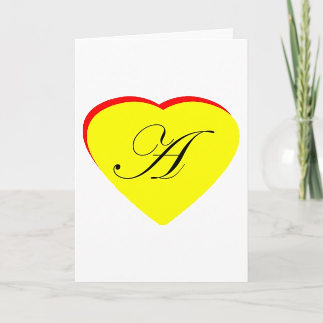 Heart Yellow Red A Wedding Invitation The MUSEUM Z (Front)
