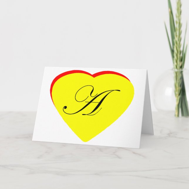 Heart Yellow Red A Wedding Invitation The MUSEUM Z (Front)