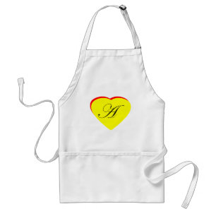 Heart Yellow Red A Wedding Invitation The MUSEUM Z Adult Apron