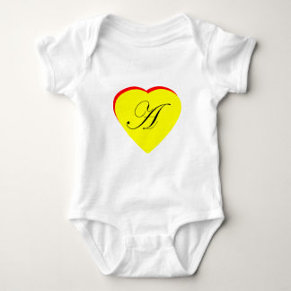 Heart Yellow Red A Wedding Invitation The MUSEUM Z Baby Bodysuit