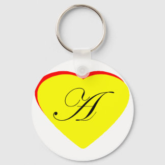 Heart Yellow Red A Wedding Invitation The MUSEUM Z Keychain