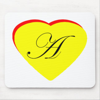 Heart Yellow Red A Wedding Invitation The MUSEUM Z Mouse Pad
