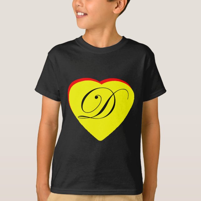 Heart Yellow Red D Wedding Invitation The MUSEUM Z T-Shirt (Front)