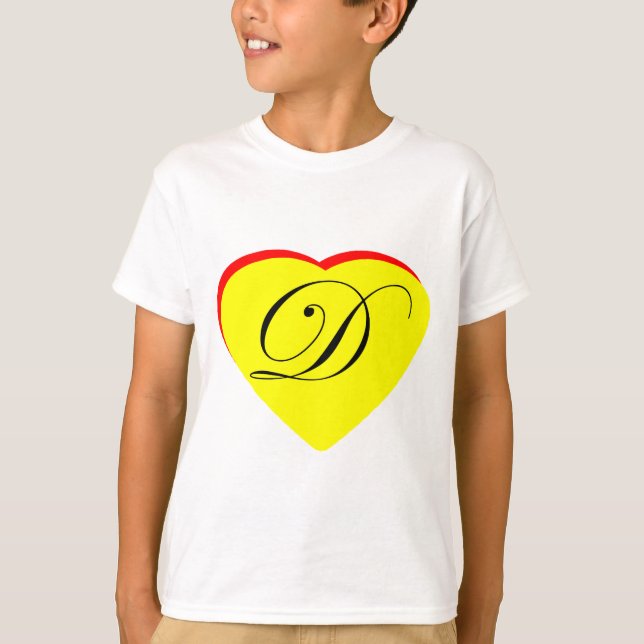 Heart Yellow Red D Wedding Invitation The MUSEUM Z T-Shirt (Front)