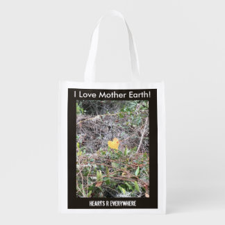 Heart Yellow Red Dot Leaf Tote Reusable Tote