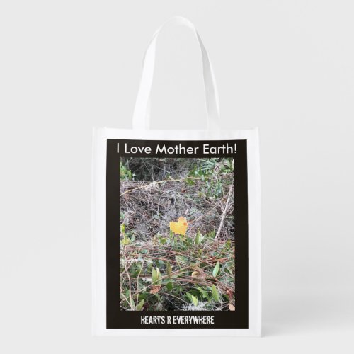 Heart Yellow Red Dot Leaf Tote Reusable Tote