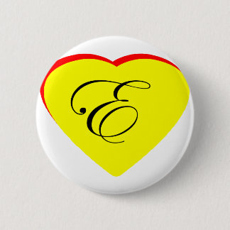 Heart Yellow Red E Wedding Invitation The MUSEUM Z Button