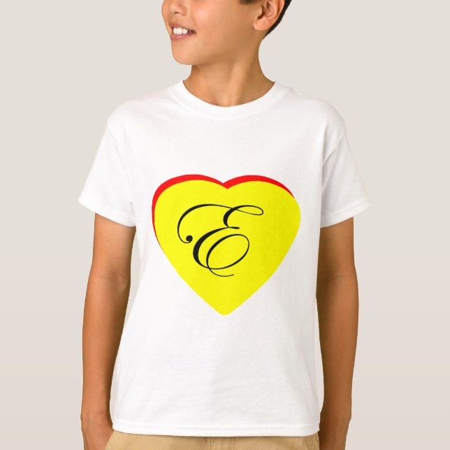 Heart Yellow Red E Wedding Invitation The MUSEUM Z T-Shirt (Front)